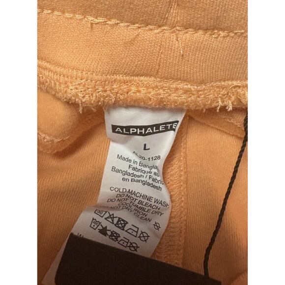 Alphalete Essential Core Joggers size L women Light Orange Pocket Zip Drawstring - Picture 3 of 3